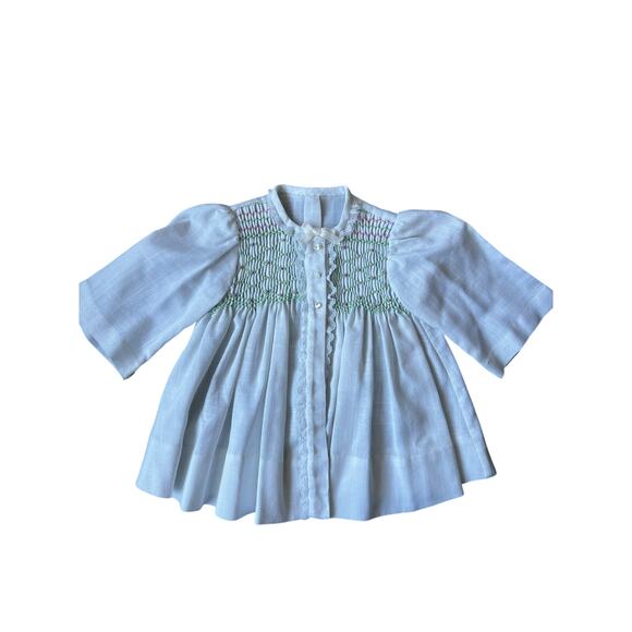 Vintage handmade smocked baby dress 3 mos